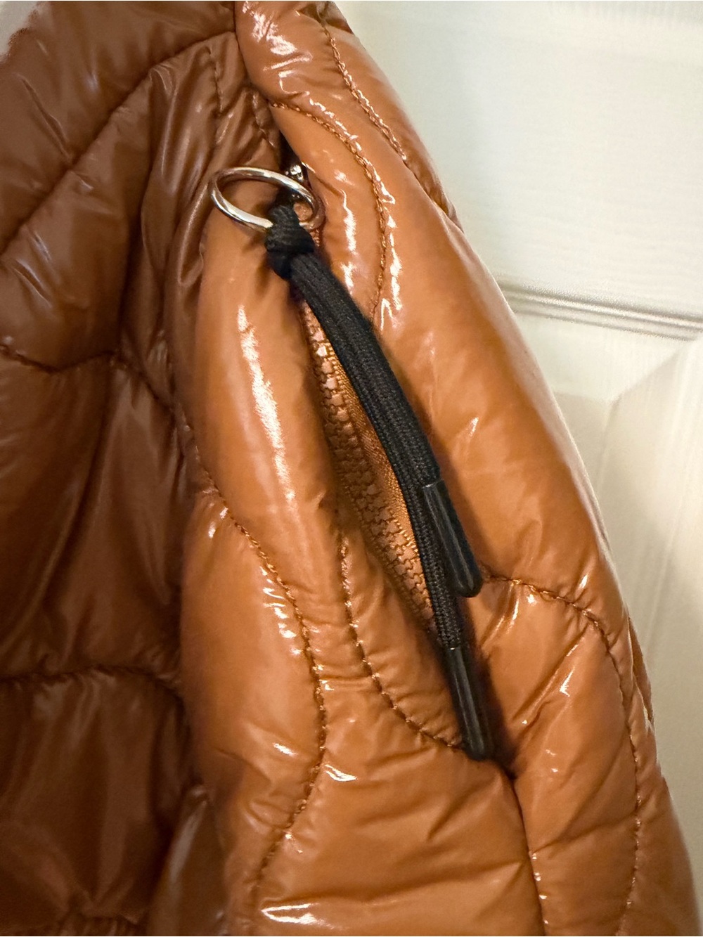 FP Free People Movement Large Puffy Bag cognac EUC - Picture 3 of 6